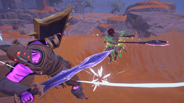 Fenyx attacking an enemy in Immortals Fenyx Rising.