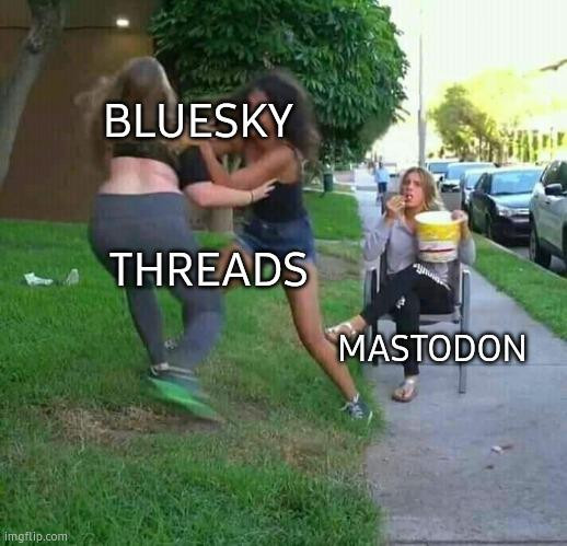 Bluesky versus Threads versus Mastodon