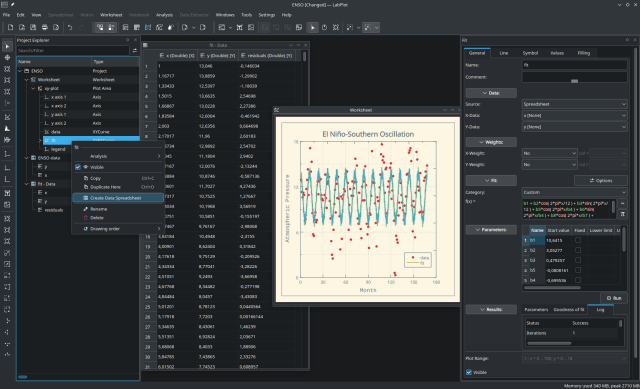 Screenshot of Labplot