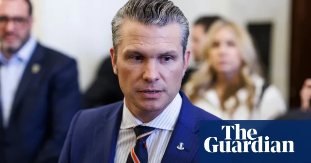 Pete Hegseth speaks to the media at the capitol in Washington DC on 21 November 2024. Photograph: Aaron Schwartz/EPA