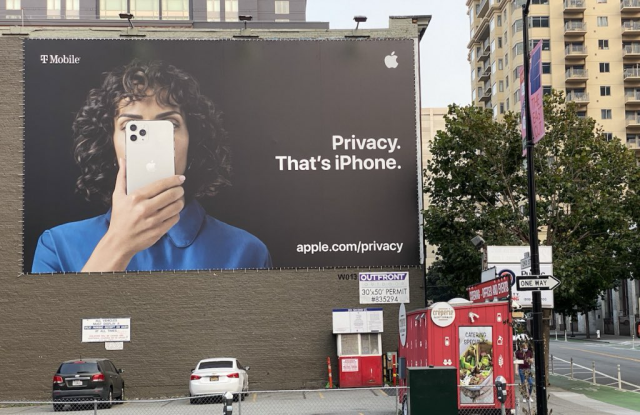 Billboard that says:
Privacy.
That's iPhone.