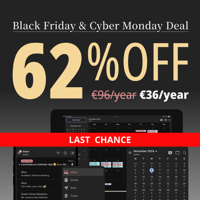 Black Friday and Cyber Monday Deal. Last chance!