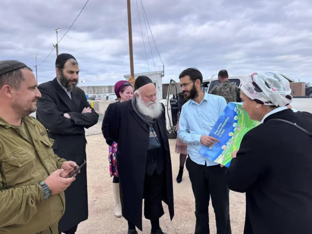 Goldknopf touring at the entrance to Netzarim corridor, last week