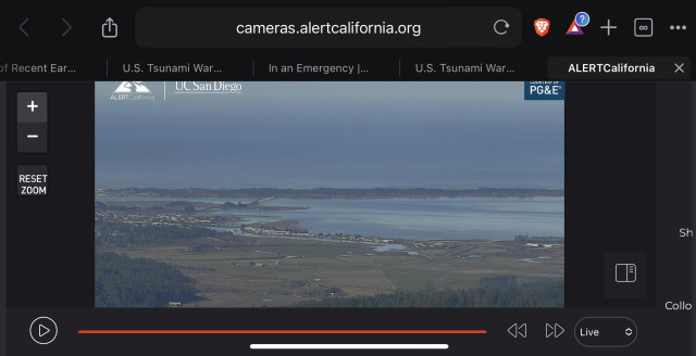 Screenshot of the live camera feed, looking much the same