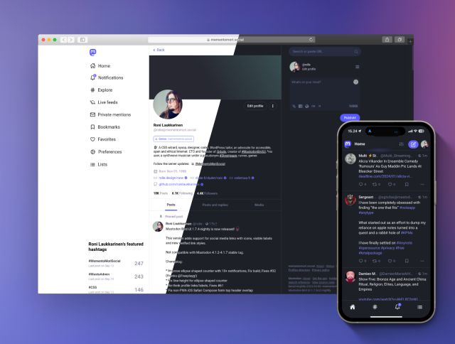 Mastodon Bird UI screenshot.