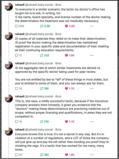 To everyone in a similar scenario: the tactic my dr.'s office has taught me is to ask, in writing, for:
1) the name, board specialty, and license number of the doctor making the determination the treatment was not medically necessary.
2) copies of all amterials they relied on to make their determination;
3) proof the dr. making the determination has maintained registration in your specific state & documentation of their meeting all their continuing education requirements;
4) the aggregate rate @ which similar treatments are denied vs approved by the specific dr being used for peer review.
You are not entitled by law to *all* of these things in most states, but you're entitled to some of them, & you can always ask for them.
This is, she says, a wildly successful tactic, b/c if the insurance co. answers them honestly, it gives you evidence that the "drs" making these determinations are practicing medicine out of scope, w/o proper licensing & qualifications, in areas they are not competent in.
Everyone knows this is true; it's not a secret. . . . It's a tactic that has worked.