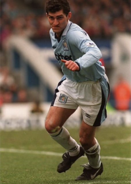 Mikheil Kavelashvili playing for Manchester City F.C.