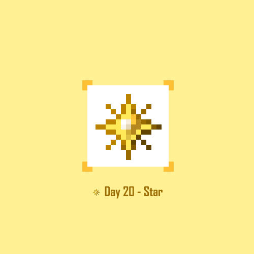 Pixel icon of a star