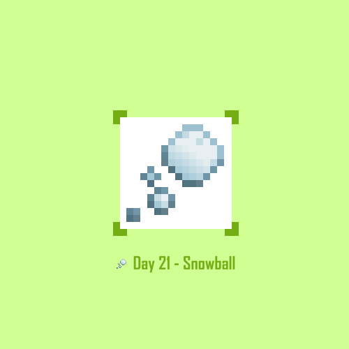 Pixel icon of a snowball 