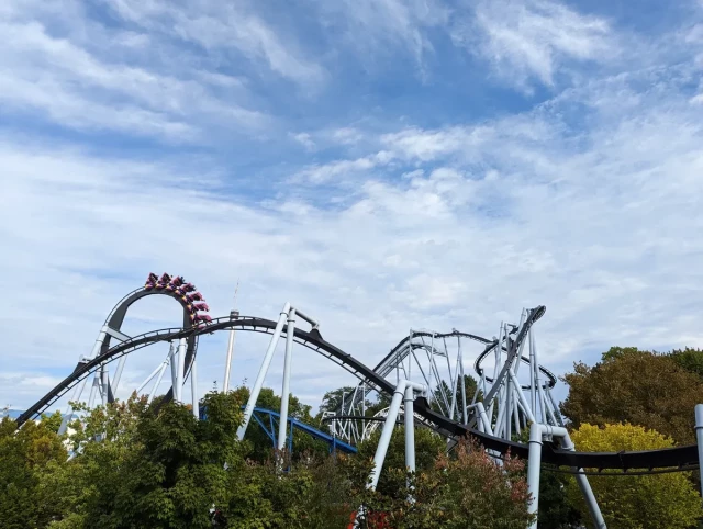 a roller coaster at Hershey park