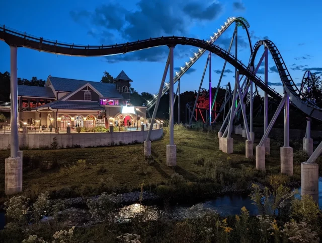 a roller coaster at Hershey park