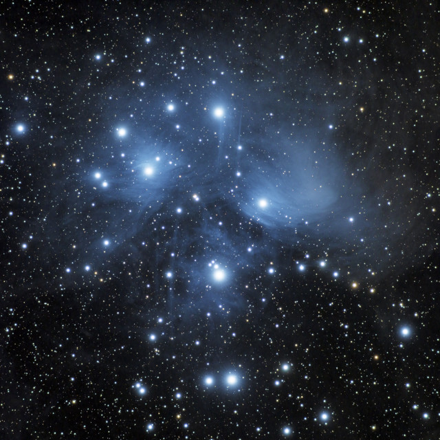 The pleiades star cluster...