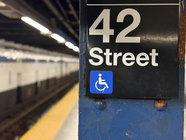 Subway sign reading: 42 Street