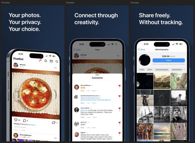 Pixelfed app store app preview design #4