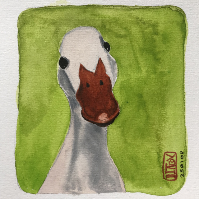 Watercolor goose