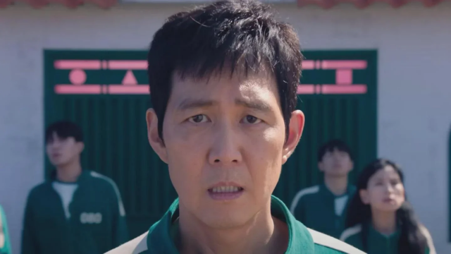 Image of Seong Gi-hun in Squid Game 2 after realizing that he is in fact, truly screwed.