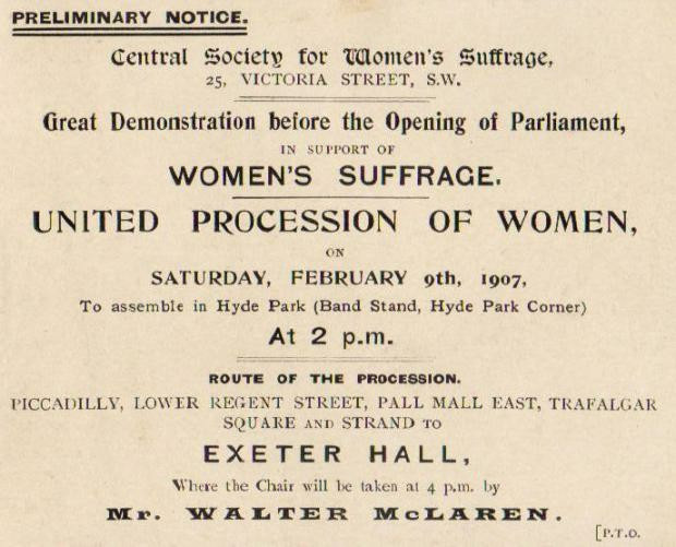 flyer advertising the United Procession of Women