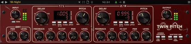 TWIN PITCH Plugin UI.