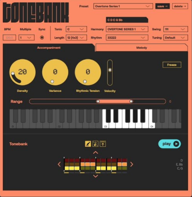 Tonebank plugin UI.
