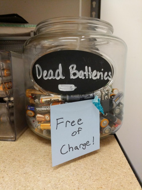 Dead batteries: free of charge!