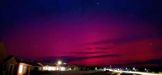 A view of the Northern Lights around Mesquite, Nevada the evening of November 11, 2025.  Photo courtesy of Scott Gordon.