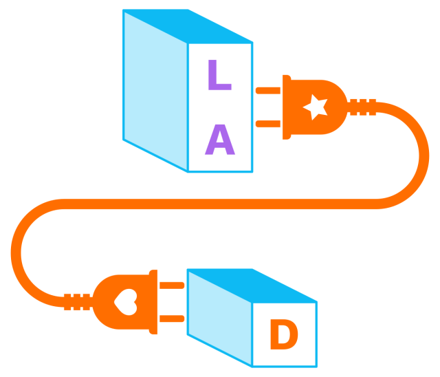 The new LAD logo (light mode).