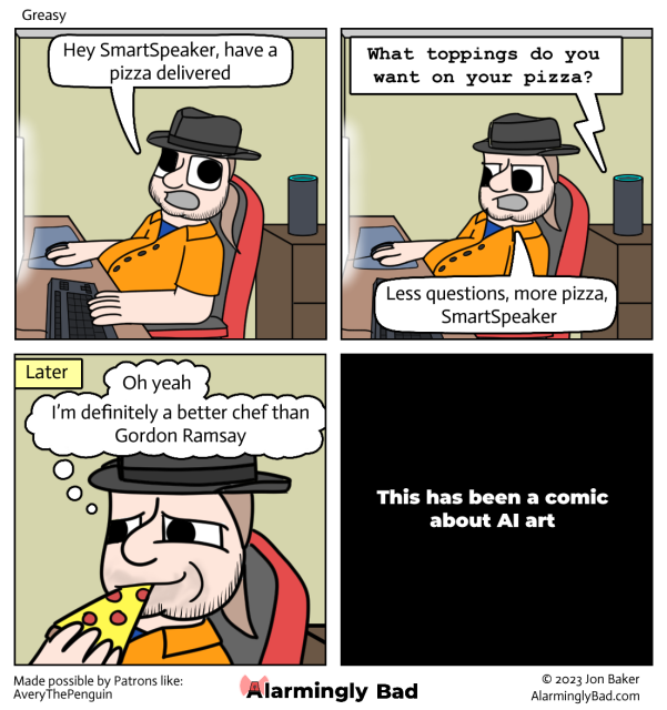 Alarmingly Bad comic about AI art