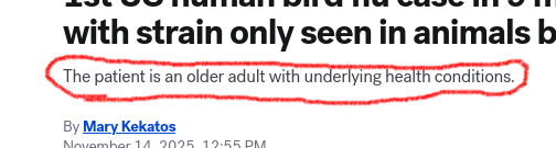 Headline: "The patient is an older adult with underlying health conditions."