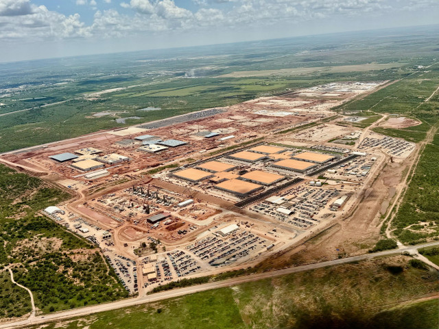 > A photo of the "Stargate I" site in Abilene, Texas. Credit: OpenAI 
Taken from the following article: https://arstechnica.com/ai/2025/09/why-does-openai-need-six-giant-data-centers/
