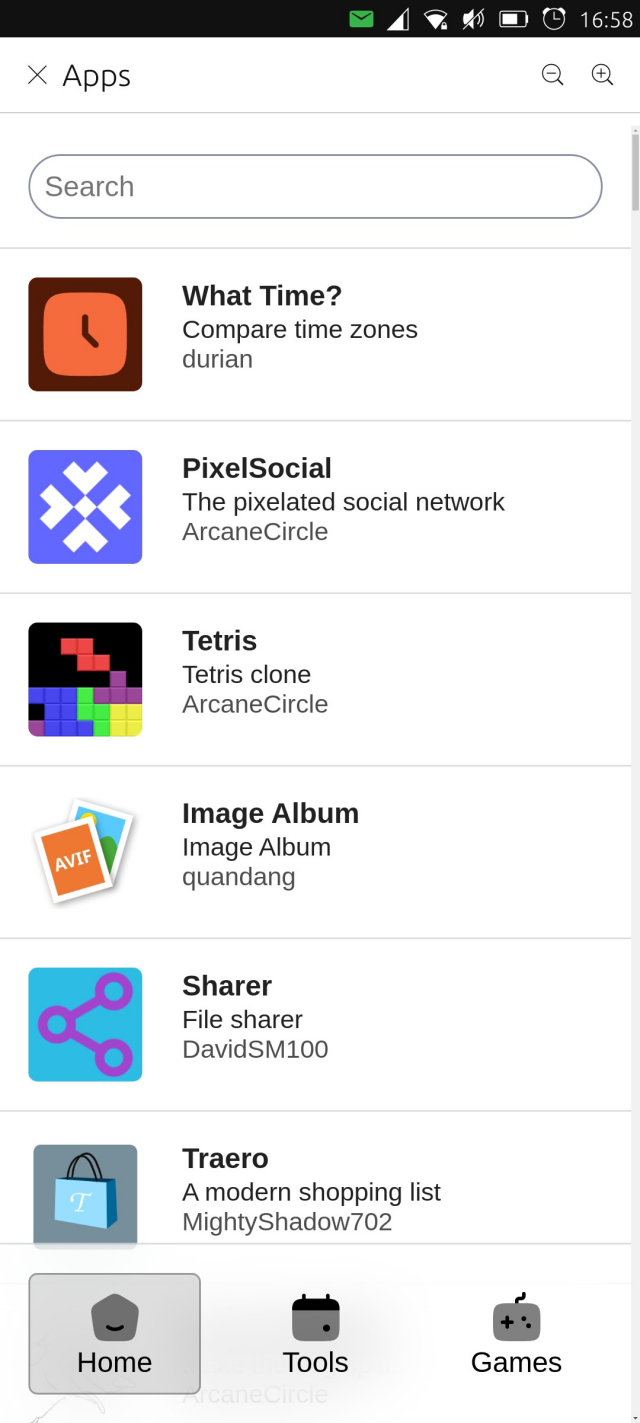 botiga d'aplicacions del DeltaTouch