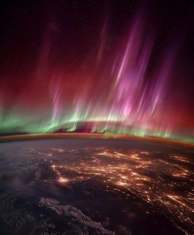 Aurora from ISS 
