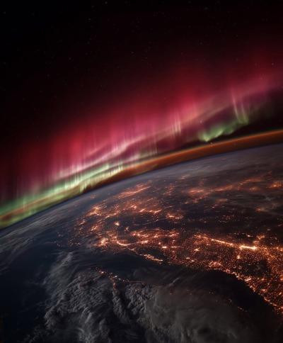 Aurora from ISS 
