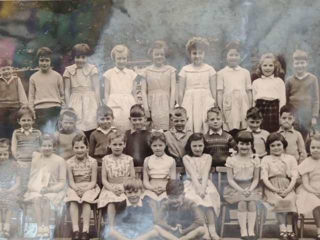 Old photo original. Class photo