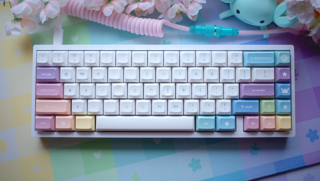 Rainbow keyboard.