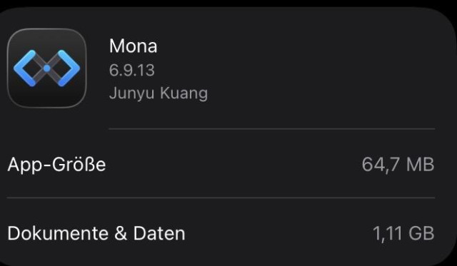 Datenbelegung im iPhone