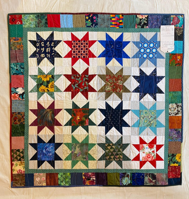 Colorful quilt with stars