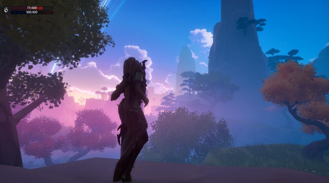 Evening glow on the horizon