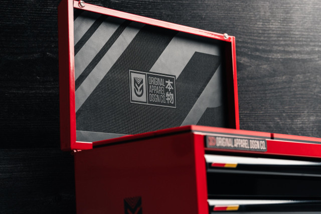 Detail of the cover for my brand version which has my signature "Original Apparel DSGN Co." graphic on it.