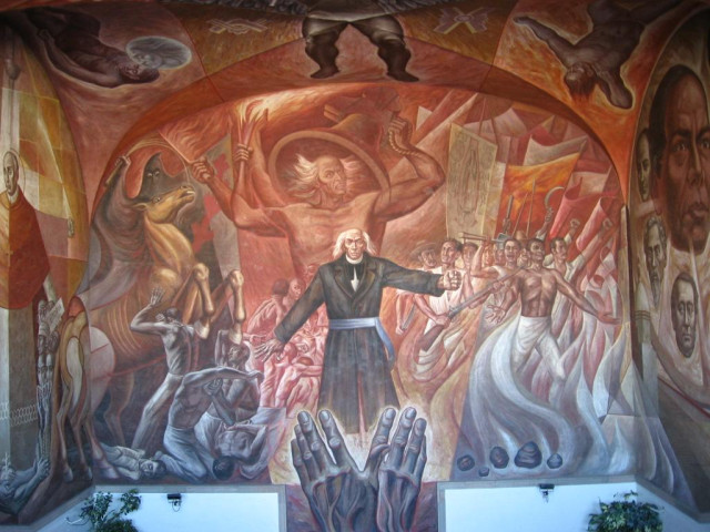 Mural of Miguel Hidalgo y Costilla. By Salvador Almaraz López - Own work, Public Domain, https://commons.wikimedia.org/w/index.php?curid=1834592