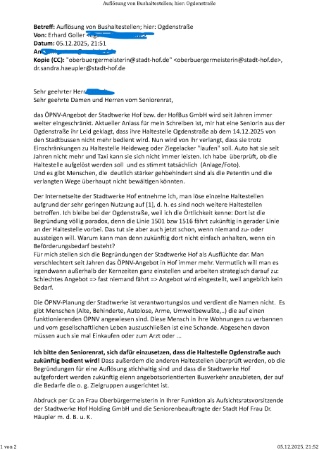 E-Mail an den Seniorenrat Hof, Seite 1
(Bei Interesse am Inhalt bitte PN)