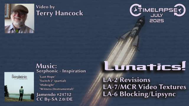 Video poster graphic for one of my timelapse videos.

Includes a photo of me, a cover image from the music for the video, titles, and a logo featuring clocks and the word "TIMELAPSE" with the date (JUNE 2025).