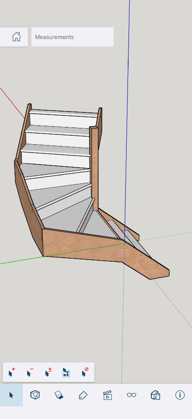 Rear view of wooden staircase design with winders, created by Kent staircase specialists for accurate stair replacement.