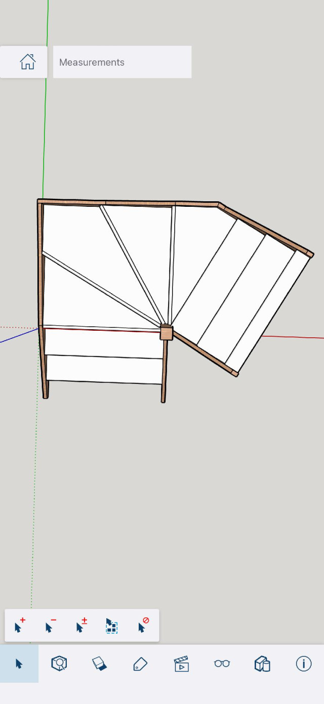 Top-down 3D view of a modern winder staircase layout by Kent stair builders, showing expert staircase design planning.