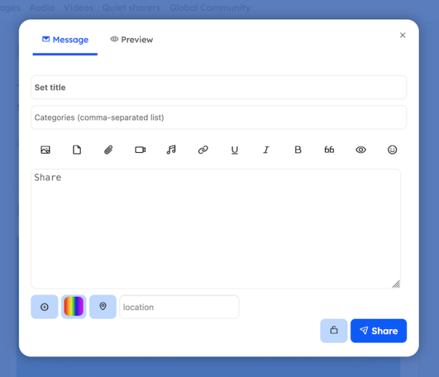 BookLook compose modal window