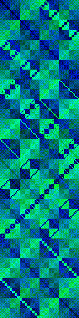 A bluish green tiling with several diagonal patterns across the tiles.