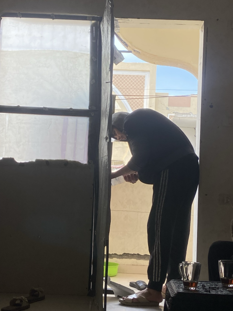 My brother started providing a nylon cover that might withstand the strong wind and cold to shield us from it (it didn't actually, as this storm is truly severe and the place is now very cold), but I am just gazing at him and I am truly proud of how every one of us in my family has been an active element during all periods of the war. All six of us, including my mother, have been defenders of ourselves and we have truly been a support system for one another amidst the genocide and beyond.