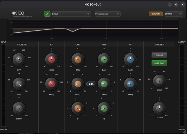 Screenshot of an EQ Plugin