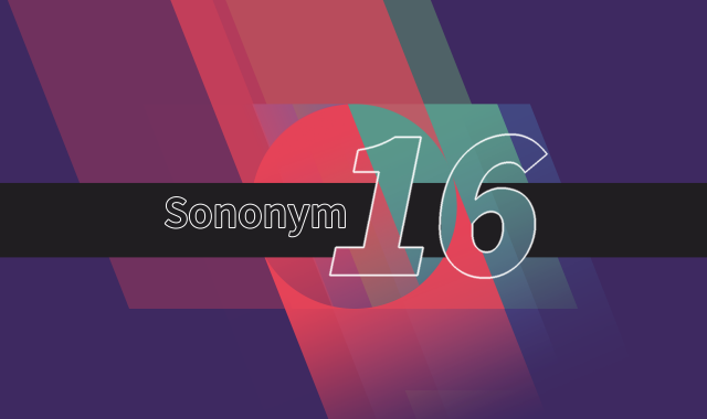 Sononym 16 artwork with Sononym and 16 written on it.