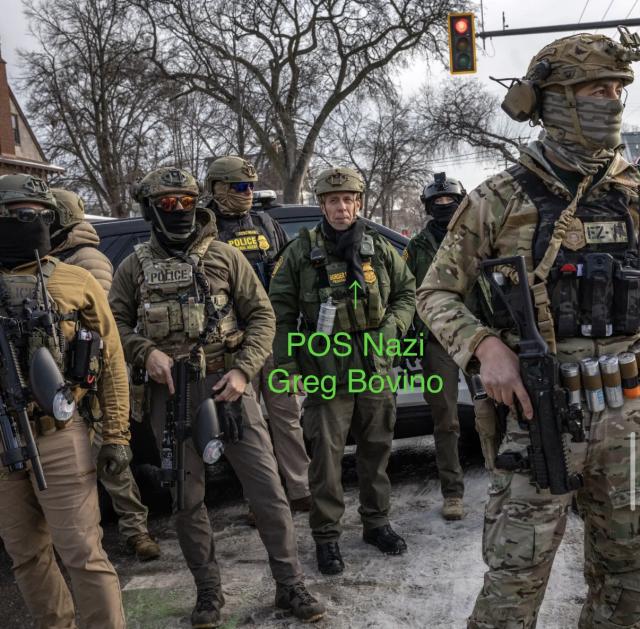 ICE CBP “Agents” at the scene, including adjudicated perjurer Greg Bovino