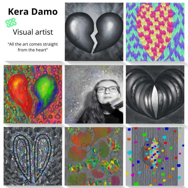 Contemporary artist Kera Damo from The Hague - presenting art for Portfolio Day
Hedendaags kunstenaar Kera Damo uit Den Haag - presenteert kunst voor Portfoliodag